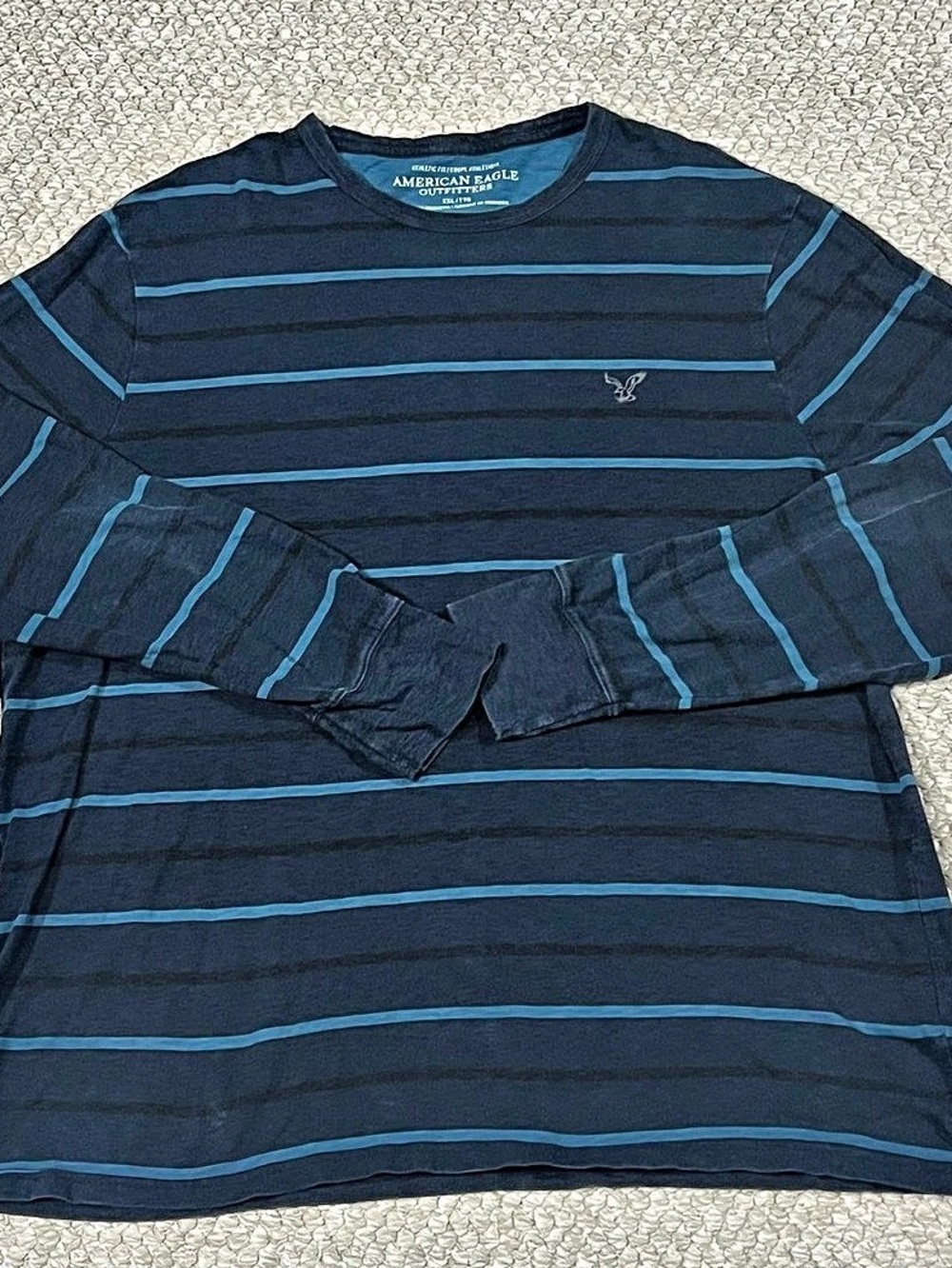 American Eagle Outfitters Men’s Athletic Fit Striped Long Sleeve T-Shirt Tee XXL